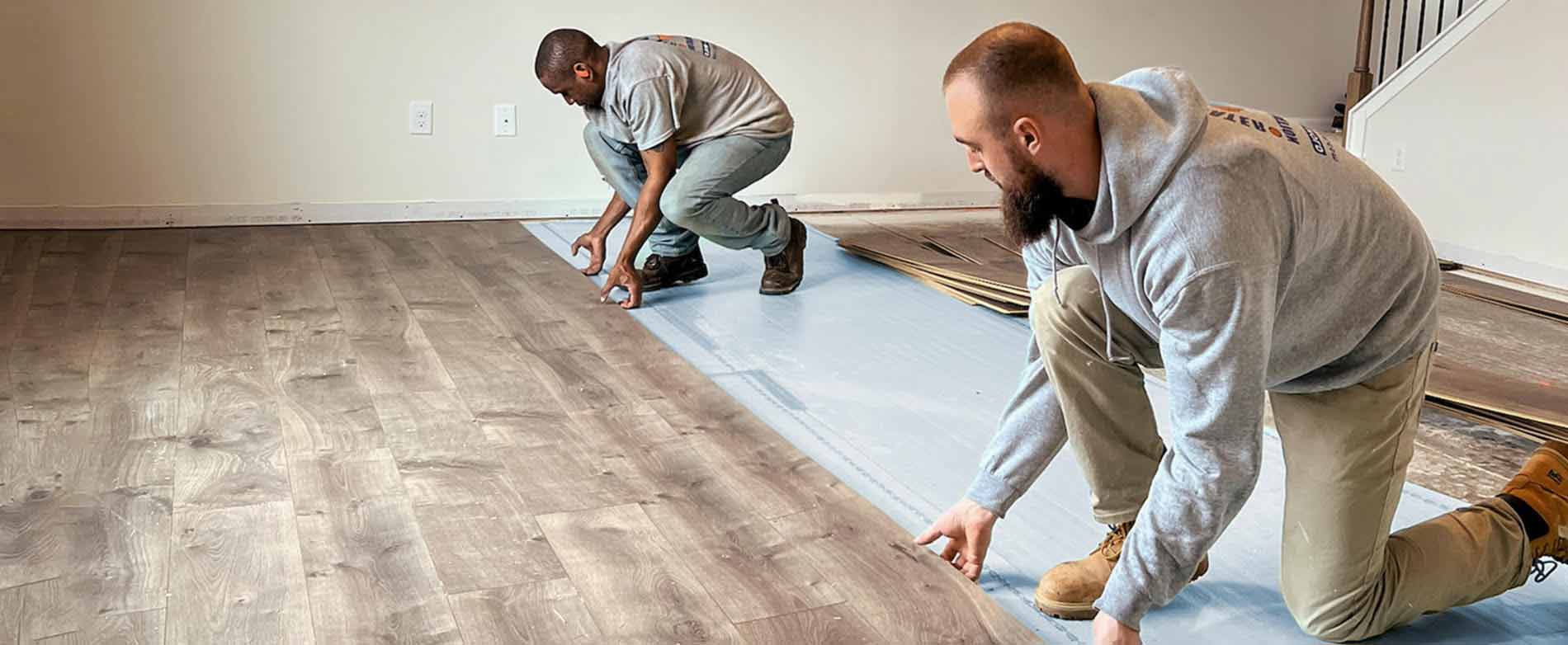 Carolina Water Damage Restoration technicians restoring a home