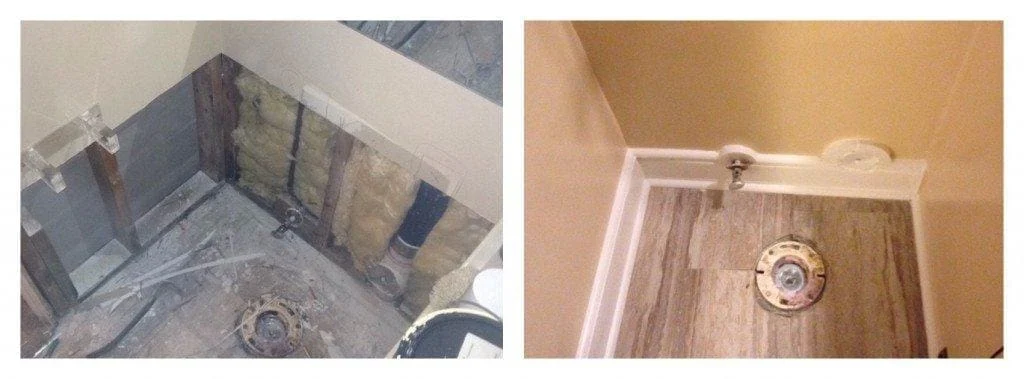 Toilet supply line leak damage
